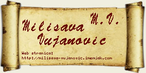 Milisava Vujanović vizit kartica